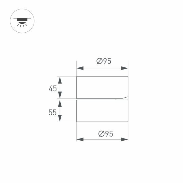 картинка LED спот SP-RONDO-FLAP-R95-16W Warm3000 (WH, 110 deg) (Arlight, IP40 Металл, 3 года) 028156 от магазина BTSvet