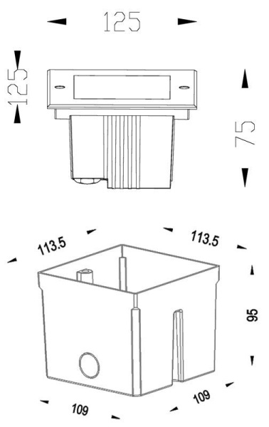 картинка Встраиваемый светильник уличный Square 730248 от магазина BTSvet