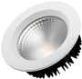 картинка Светодиодный Светильник встраиваемый LED LTD-145WH-FROST-16W Warm White 110deg (Arlight, IP44 Металл, 3 года) 021068 от магазина BTSvet