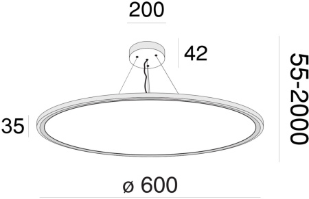 картинка Подвесной светильник светодиодный Cosmos MOD057PL-L54W4K от магазина BTSvet