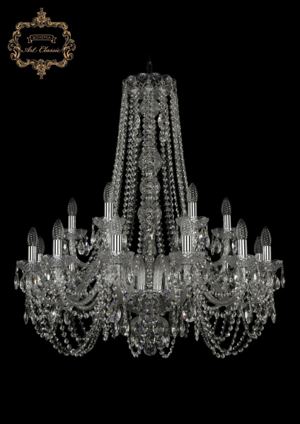 Хрустальная подвесная люстра 11.11.12+6.300.h-91.Cr.Sp