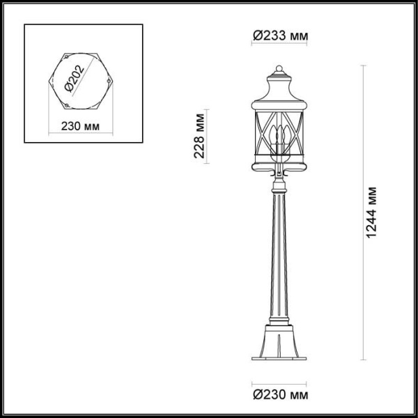 картинка Наземный фонарь Sation 4045/3F от магазина BTSvet