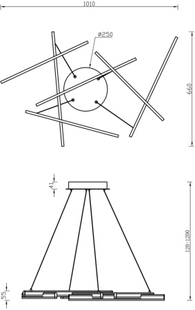 картинка Подвесная люстра светодиодная Line MOD016PL-L75MG3K от магазина BTSvet