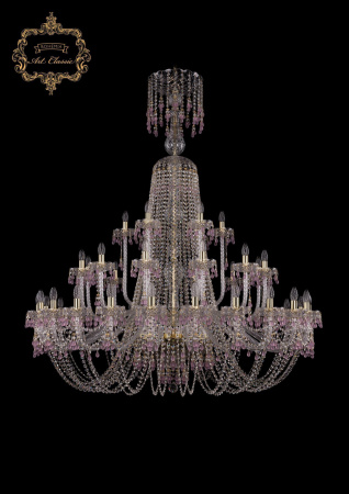 Хрустальная подвесная люстра 11.24.24+12+6.530.XL-168.Gd.V7010