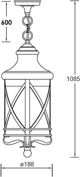 картинка Уличный светильник подвесной LUCERNA 84805 Bl от магазина BTSvet