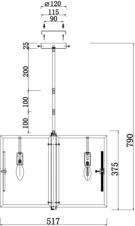 картинка Потолочная люстра Marmo MOD099PL-06G от магазина BTSvet