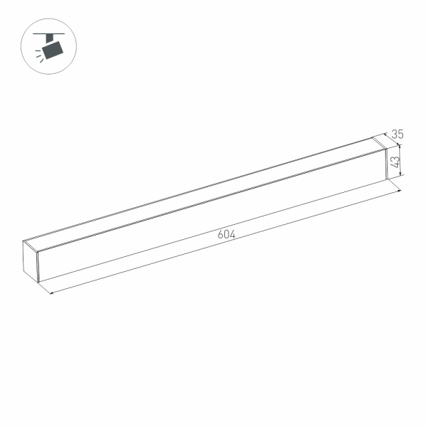 картинка Трековый светильник светодиодный MAG-FLAT-45-L605-18W Warm3000 (BK, 100 deg, 24V) (Arlight, IP20 Металл, 3 года) 026954 от магазина BTSvet