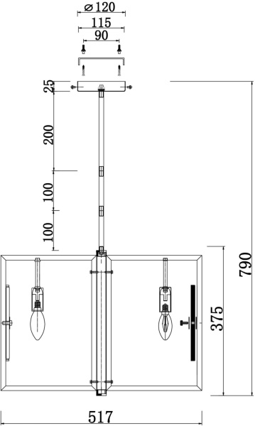 картинка Потолочная люстра Marmo MOD099PL-06G от магазина BTSvet