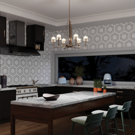 картинка Потолочная люстра на штанге Kimrose QN-KIMROSE6-PN от магазина BTSvet