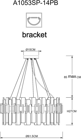 картинка Подвесная люстра Alya A1053SP-14PB от магазина BTSvet