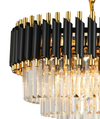 картинка Подвесная люстра хрустальная DARIAN 76017/10C GOLD BLACK от магазина BTSvet