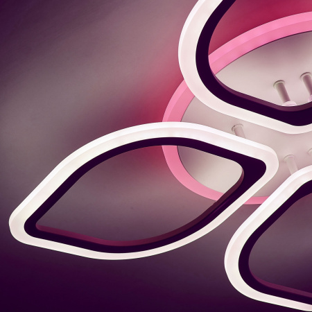 картинка Потолочная люстра светодиодная с пультом и управлением смартфоном регулировкой цветовой температуры и яркости RGB Ромби Смарт CL236A140E от магазина BTSvet