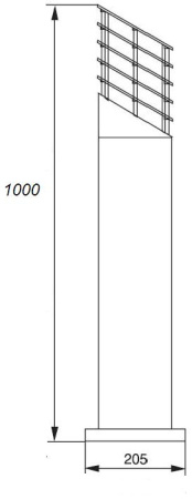 картинка Наземный фонарь BRISBANE 67323-1000 Bl от магазина BTSvet