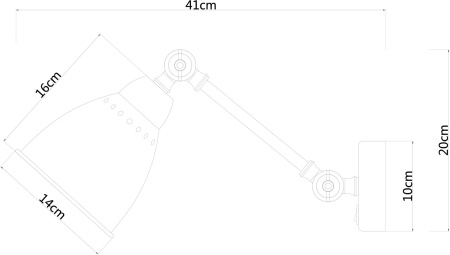 картинка Бра с выключателем A2054AP-1WH от магазина BTSvet