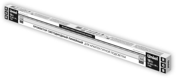 картинка Архитектурная подсветка светодиодная ULF-L52-18W/RGB/L100 220V IP65 SILVER от магазина BTSvet