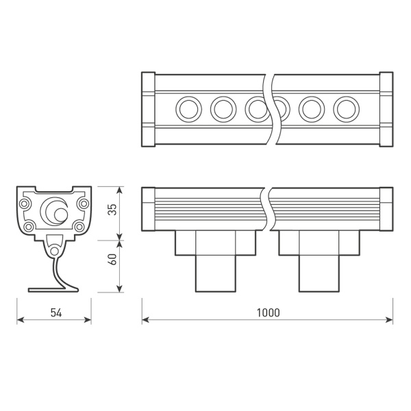 картинка Светодиодный прожектор AR-LINE-1000L-36W-220V Day (Grey, 30 deg) (Arlight, Закрытый) 024305 от магазина BTSvet