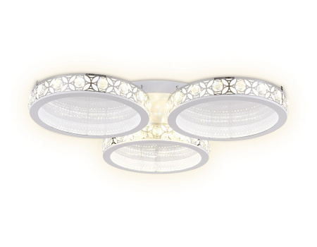 картинка Потолочная люстра светодиодная с пультом регулировкой цветовой температуры и яркости с ночным режимом ACRYLICA FA9445 от магазина BTSvet