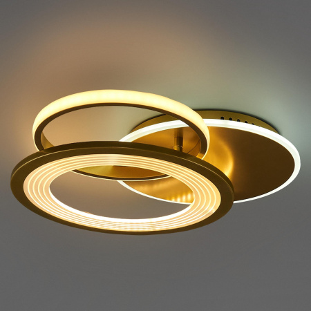 картинка Потолочная люстра светодиодная Saturn 10248/3 LED 73W Gold от магазина BTSvet