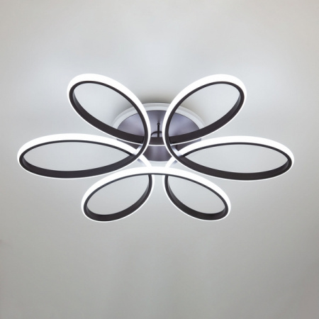 картинка Потолочная люстра светодиодная с управлением смарфоном и пультом регулировка яркости и цветовой температуры Сезар Смарт CL233A175E RGB от магазина BTSvet