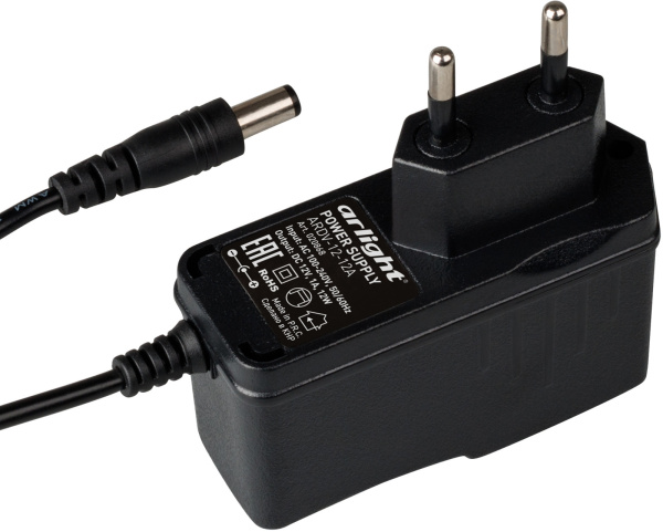 Блок питания ARDV-12-12A (12V, 1A, 12W) (Arlight, Адаптер, 2 года) 020868
