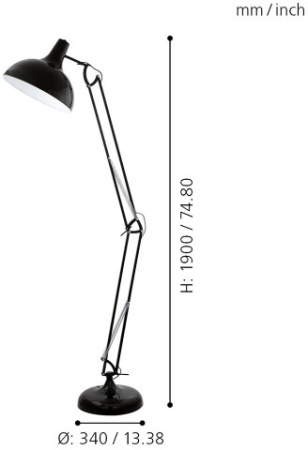 картинка Торшер с выключателем Borgillio 94698 от магазина BTSvet