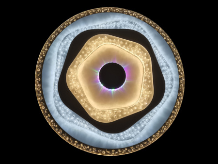 картинка Потолочная люстра светодиодная с пультом и возможностью управления смартфоном, регулировка яркости и цветовой температуры, ночной режим и таймер, RGB 81040/6C от магазина BTSvet