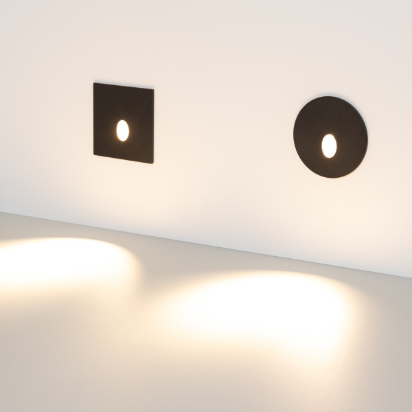 картинка Фасадный светильник светодиодный LT-GAP-R70-3W Warm3000 (BK, 30deg, 230V) (Arlight, IP65 Металл, 3 года) 031166 от магазина BTSvet