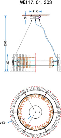 картинка Подвесная люстра Patricia WE117.01.303 от магазина BTSvet