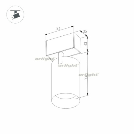 картинка Трековый светильник светодиодный MAG-SPOT-45-R85-7W Warm3000 (BK, 24 deg, 24V) (Arlight, IP20 Металл, 3 года) 026966 от магазина BTSvet