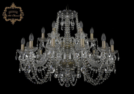 Хрустальная подвесная люстра 11.11.12+6.300.2d.Br.Sp
