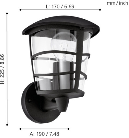 картинка Настенный фонарь уличный Aloria 93097 от магазина BTSvet