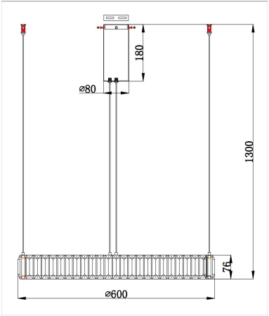 картинка Подвесная люстра хрустальная светодиодная Renata 1135/17 SP-36 от магазина BTSvet