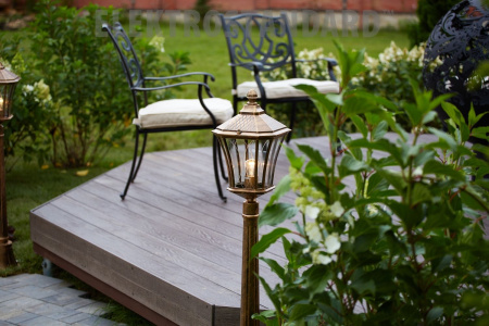 картинка Наземный фонарь уличный Virgo F черное золото (арт. GLXT-1450F) от магазина BTSvet