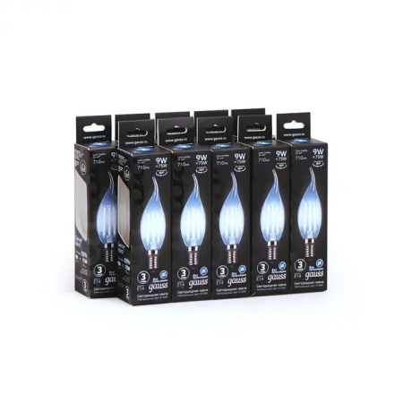 картинка Лампочка LED Filament Candle tailed E14 9W 4100K 1/10/50 104801209 от магазина BTSvet