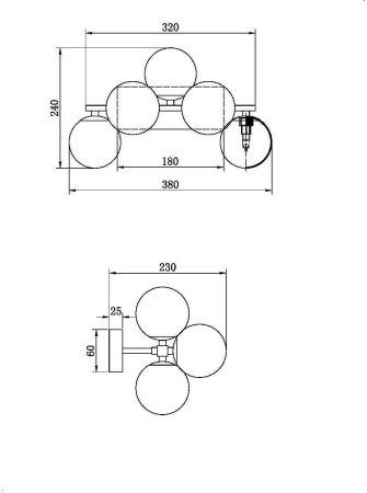 картинка Бра Dallas MOD547WL-05B от магазина BTSvet