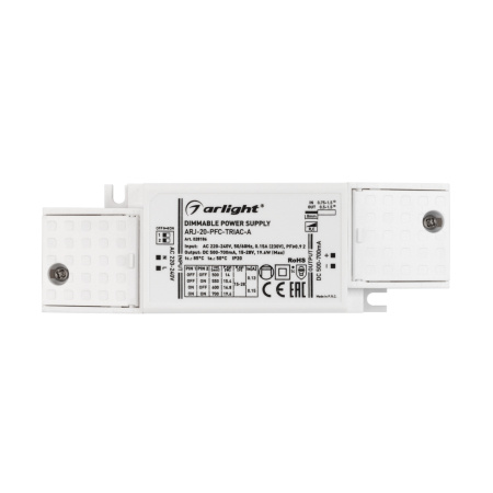 картинка Блок питания ARJ-20-PFC-TRIAC-A (20W, 500-700mA) (Arlight, IP20 Пластик, 5 лет) 028186 от магазина BTSvet