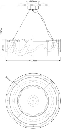 картинка Люстра подвесная V7072-6P Caribbean от магазина BTSvet