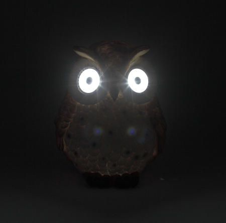 картинка Газонная световая фигура светодиодная на солнечных батареях Сова ERAFYS01-10 от магазина BTSvet