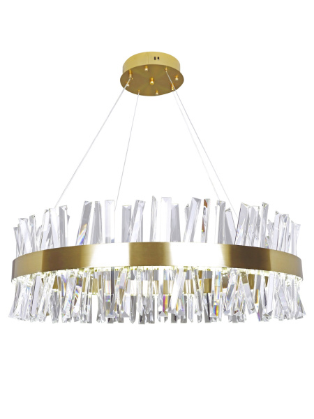 Подвесная люстра хрустальная светодиодная с пультом и управлением смартфоном регулировка цветовой температуры и яркости ночной режим и таймер INNOVATION STYLE 83049