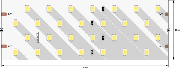 Светодиодная лента LUX DSG2280-24-NW-33