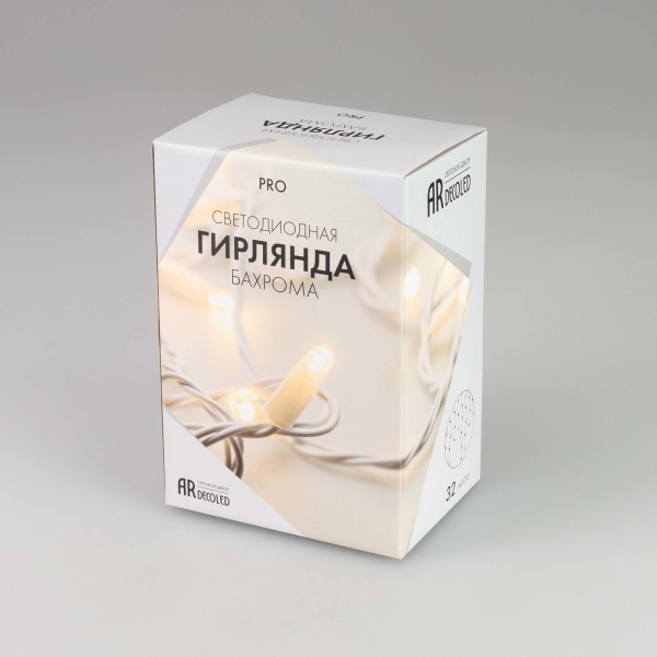 картинка Светодиодная гирлянда ARD-EDGE-PRO-4000x600-BLACK-128LED-MILK-FLASH Warm (230V, 8W) (Ardecoled, IP65) 034128 от магазина BTSvet