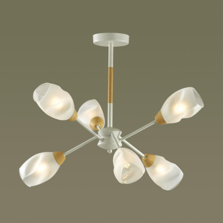 картинка Люстра потолочная Kendra 5210/6C белый, бежевый E14 6*40W от магазина BTSvet