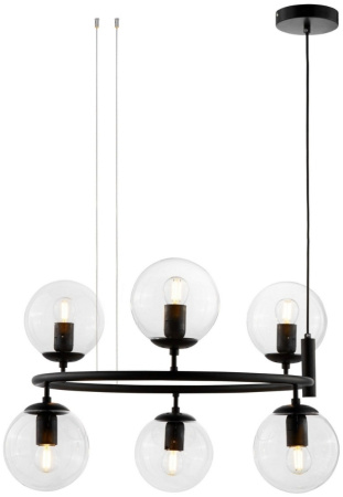 Подвесная люстра LDP 6034-6 RND BK