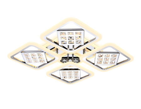 картинка Потолочная люстра светодиодная с пультом регулировкой яркости и цветовой температуры ночным режимом Acrylica Ice FA288 от магазина BTSvet