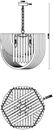 картинка Подвесной светильник Onda FR5182PL-06FG от магазина BTSvet