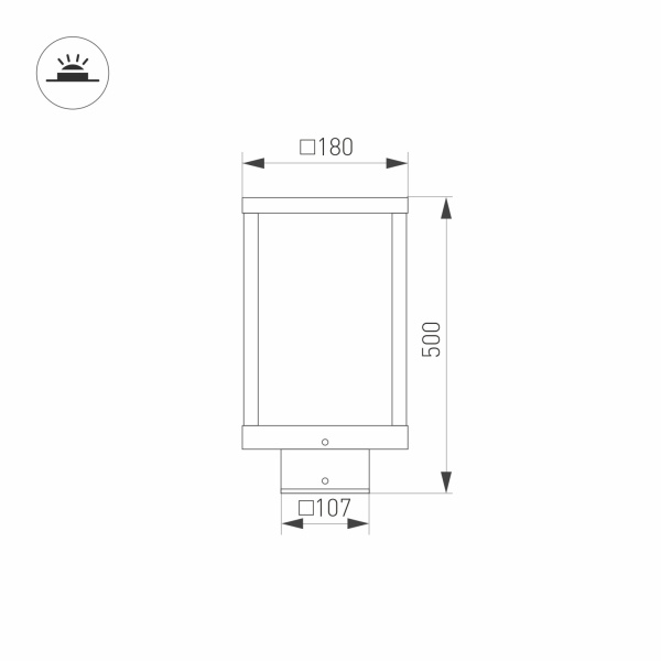 картинка Ландшафтный светильник наземный LGD-Path-Cub-H500B-12W Warm White (Arlight, IP54 Металл, 3 года) 021800 от магазина BTSvet