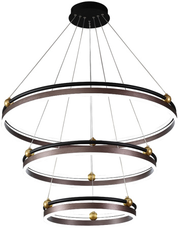 картинка Подвесной светильник FERNANDO SP158W LED D400+600+800 COFFEE/BLACK от магазина BTSvet