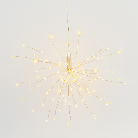 картинка Фигура светодиодная Фейерверк на батарейках 3AA 30х30см. Подвесная. 120 светодиодов. Теплый белый свет. Пульт ДУ в-к. ULD-H3030-150/DTA/3AA/RC WARM WHITE IP20 FIREWORKS от магазина BTSvet