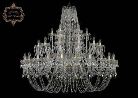 Хрустальная подвесная люстра 11.11.24+12+6.530.Gd.Sp