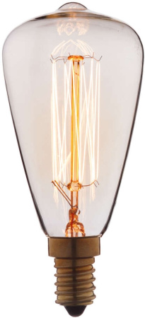 Ретро лампочка накаливания Эдисона свеча E14 60W 2400-2800K 4860-F